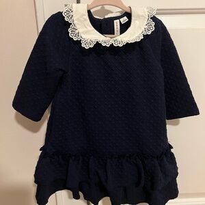 Janie and Jack Toddler Dress with Lace Collar